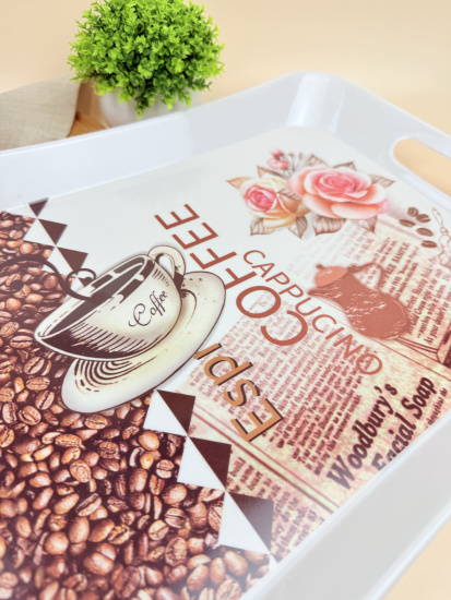 Поднос 42*30 см, 75861 прямоуг. микс пластик