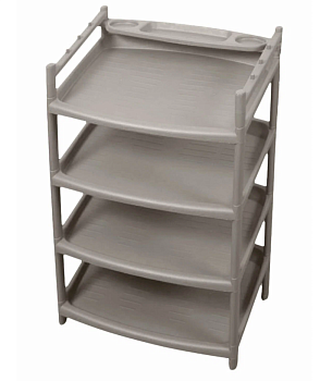 Этажерка для обуви "Rambai" 4 полки, 505х410х805 мм 221307335/04 серая