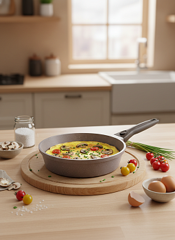 Сковорода 260/69мм Горница ДУЭТ Черничный мусс индукция съем/руч. с кр. (п/у), Ис8264Дч