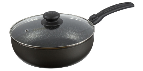 61692437 Сотейник 240мм, 1 ручка,ст/кр ап Сплав А5 "Лён"