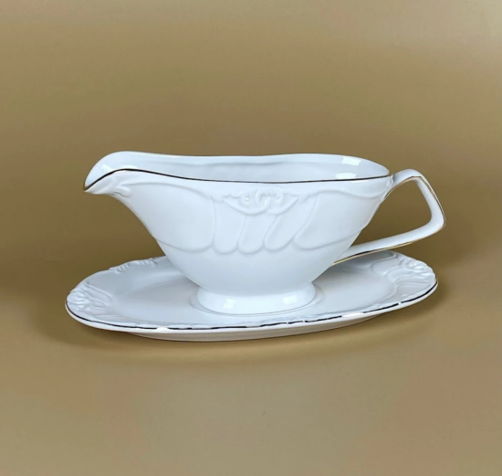 Соусник с блюдцем КРОКУС ЗОЛОТО в под.уп. 109-264