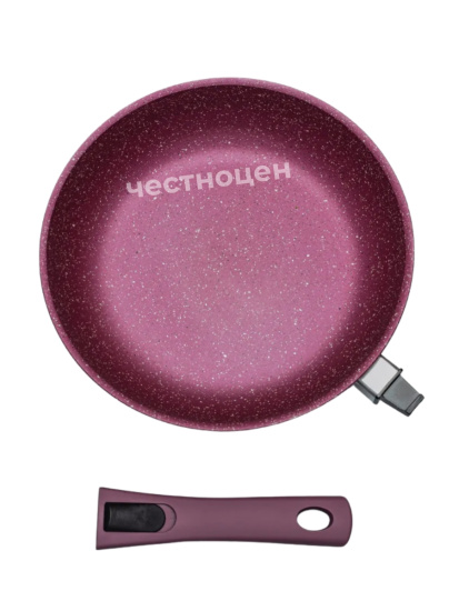 Сковорода 260мм со съемной ручкой, со стеклянной крышкой, АП (Mystery),"Trendy Style" OZ-263tsm