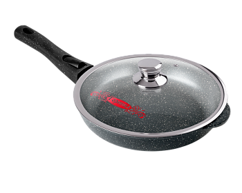 Сковорода 280/55мм Гранит пласт/руч. с кр. (п/у), с2811аг
