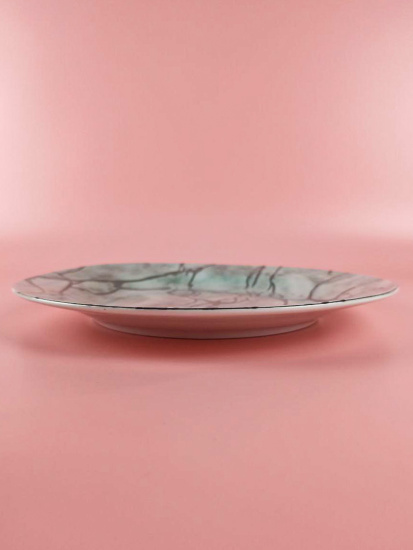 Тарелка десертная Lavenir "Серый мрамор" 18 см, 7" тгк7-5573 гладкий край фарфор 104178