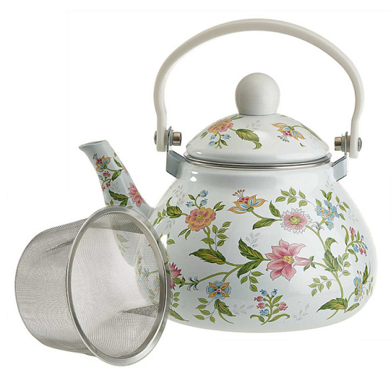 Чайник эмалированный с фильтром из нерж.стали 1,3л "Прованс" EM-1310