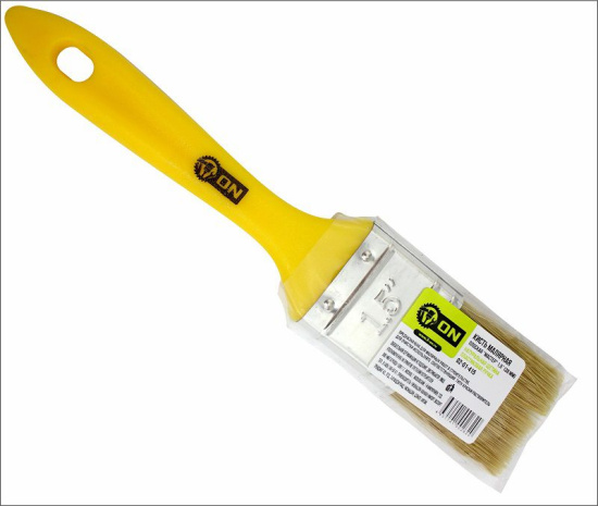 Кисть малярная плоская "Мастер" нат. щетина 1,5"(38мм) пласт.ручка 02-01-415