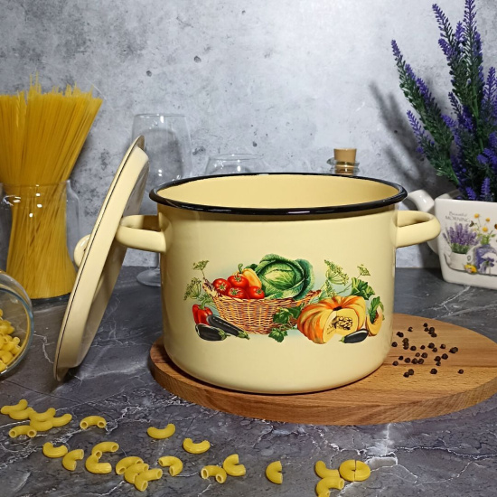 Кастрюля 4.5л 1с17/с крем. Урожай Кастрюля 4.5л 1с17/с крем. Урожай