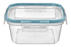 Контейнер для продуктов герметичный квадратный 0,8л с защелками (бесцветный) 221103318/02  Контейнер для продуктов герметичный квадратный 0,8л с защелками (бесцветный) 221103318/02