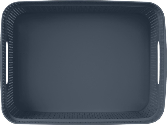 Корзина для хранения Keeplex Ajur с ручками 11л 36,5х27х14,1см космический серый KL411410026