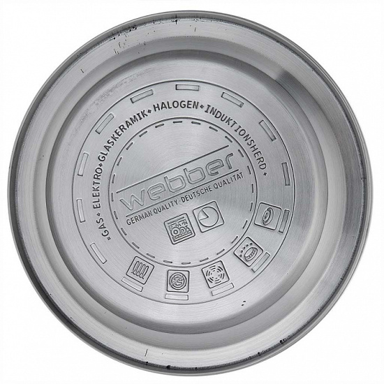 Чайник для плиты 2,0л нержавеющая сталь WEBBER ВЕ-0578 со свистком 