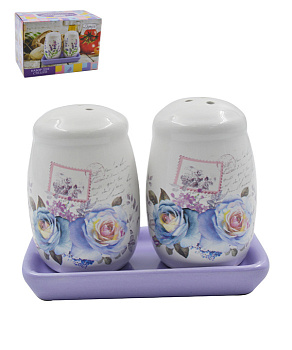 Набор для специй (2 пр.) Lavenir "Сиреневый букет" 5/11*6 см HC400-P85 доломит 84895
