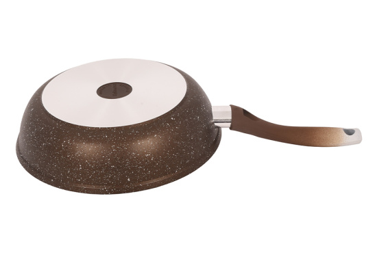 Сковорода 260/60мм с ручкой,антипригарное покрытие(кофейный мрамор)  смк262а Сковорода 260/60мм с ручкой,антипригарное покрытие(кофейный мрамор)  смк262а