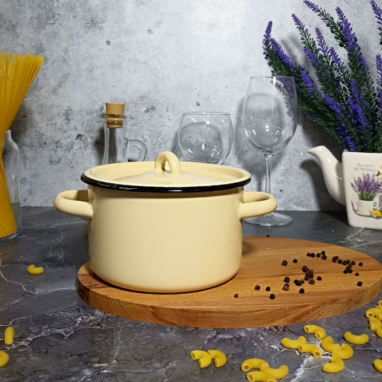 Кастрюля 1,5л 2с15/1 без рис.крем.