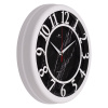 Часы настенные из металла, 30,5см белый+черный "Миллениум" "Рубин" 3132-003,,