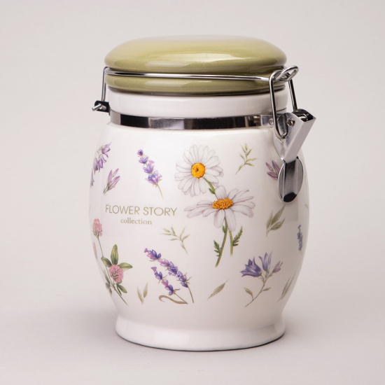БАНКА AGNESS "FLOWER STORY" 11,5*15 СМ 750 МЛ (КОР=24ШТ.) (358-2181)
