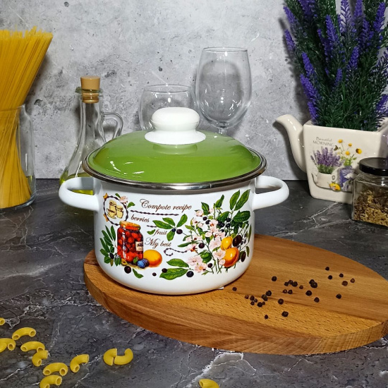 Кастрюля 2,0л цил. Вкусный компот 6RD161М белосн. Кастрюля 2,0л цил. Вкусный компот 6RD161М белосн.