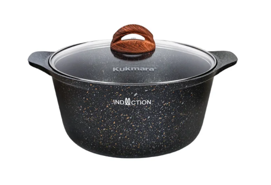 Кастрюля 3л со стеклянной крышкой, АП "Гранит ультра индукционная"(Оригинальный) кгои33а