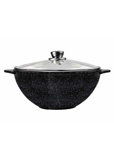 Казан для плова с а/п с стеклянной крышкой, 5 л Серия "Мрамор Орион" ТМ "ГАРДАРИКА" 2005-04-10