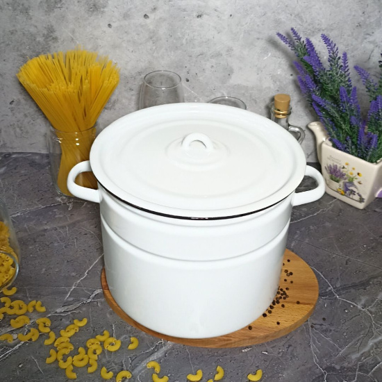 Кастрюля 9,0л 2с200/с без рис. белосн. Кастрюля 9,0л 2с200/с без рис. белосн.