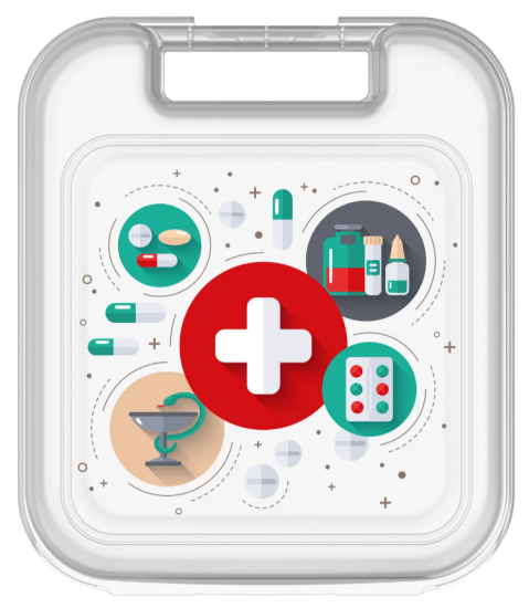 Аптечка "Tule" 260х230х100мм с декором (бесцветный) 221332201/00