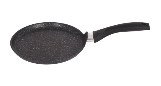 Сковорода блинная 220мм с ручкой, АП (темный мрамор) линия "Marble Induction" сбмти222а