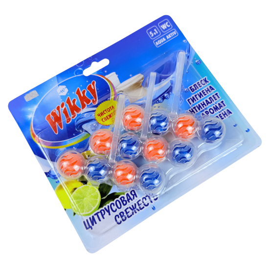 Блок подвесной для унитаза Wikky 3шт Цитрусовая свежесть