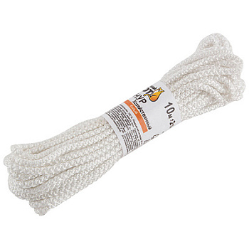 Шнур вязаный хозяйственный белый 10м 007436 Шнур вязаный хозяйственный белый 10м 007436