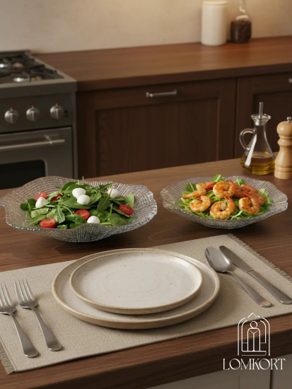 Блюдо  24.5 см прозрачное  IVV (реплика) OLS-8293.1