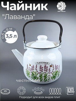 Чайник для плиты 3,5л 01-2713/4-Лаванда-Г