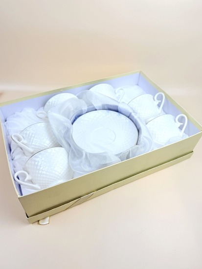 Набор в коробке (12 пр.) Lavenir "Пломбир" 250 мл, 15 см, 145-060 фарфор 110576