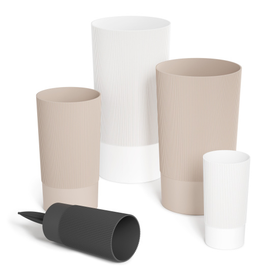 Ваза под срезку "Версаль" Д200мм, В340мм (белый) М8965