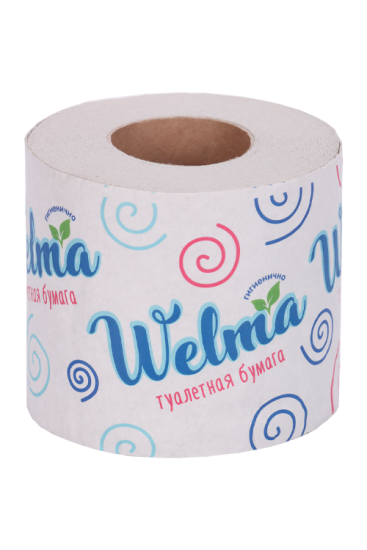 Бумага туалетная однослойная с втулкой Эконом WELMA