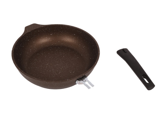 Сковорода 240/60мм со съемной ручкой,антипригарное покрытие(кофейный мрамор) смк246а Сковорода 240/60мм со съемной ручкой,антипригарное покрытие(кофейный мрамор) смк246а