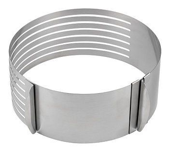 Форма для выпечки раздвижная с прорезями (кольцо для нарезки коржей) TORTA, диам. 16-22 см 108345