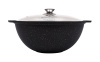 Казан для плова 3,5л со стеклянной кр.  АП (темный мрамор) кмт37а