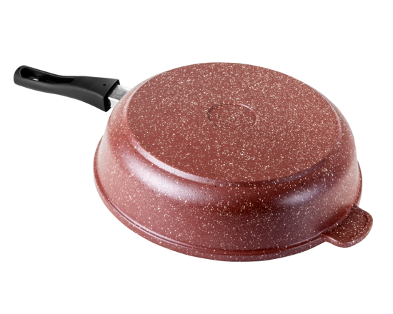 Сковорода 280/70мм со съемной ручкой с крышкой с2854аш