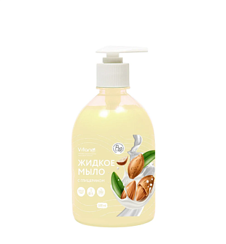 Мыло жидкое 500мл с глицерином Миндальное молоко Vitano (7930124340450)