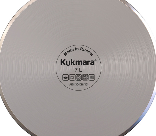 Кастрюля линии "LEON" 7л, д.24см, со стекл. крышкой LN-CA7024G