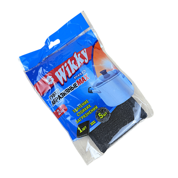 Губки для мытья посуды абразивные "Wikky" 2шт 