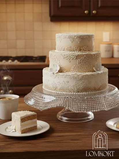 Тортница 26.5 см прозрачная IVV (реплика) OLS-8298.1