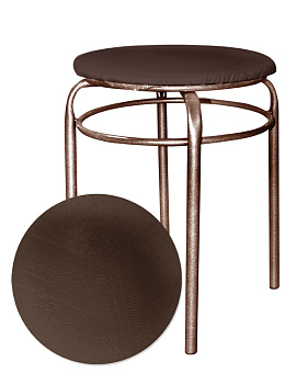 Табурет "Великан" с 2-кольца Н-22 к/з тем.крокодил н.медь