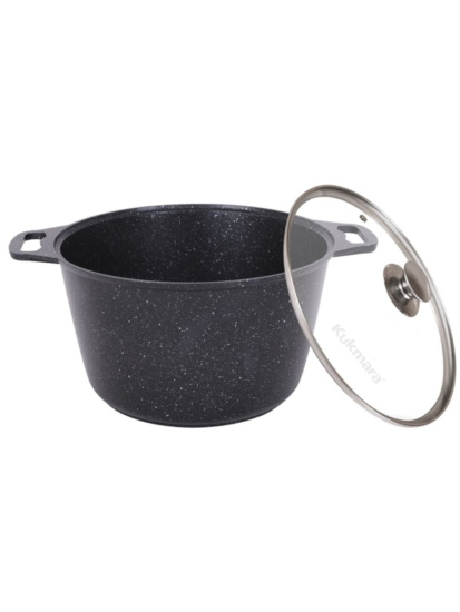 Кастрюля 10,0л со стекл. крышкой АП (темный мрамор) кмт102-1а Кастрюля 10,0л со стекл. крышкой АП (темный мрамор) кмт102-1а