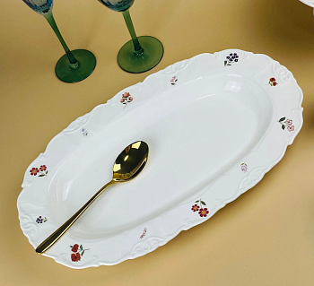 Овальное блюдо 41х25х4см КРОКУС в под.уп 109-229