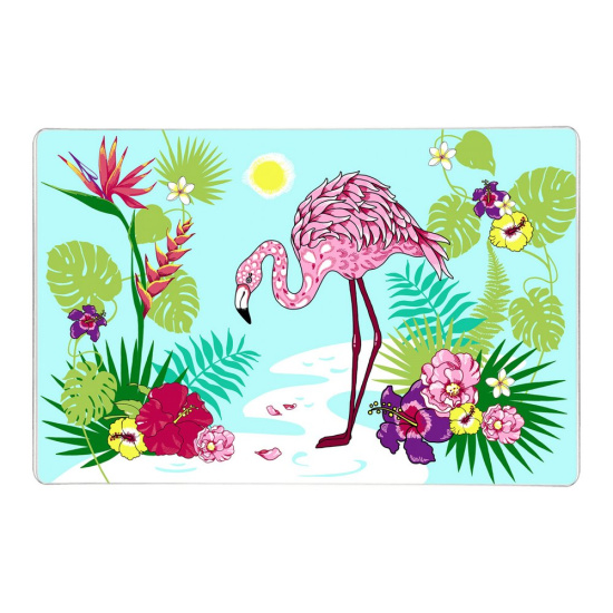 Доска разделочная+подставка под горячее Фламинго 18*28см 48-71