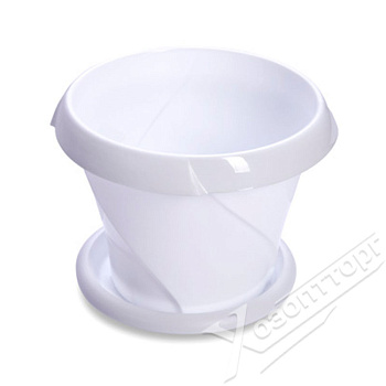 Кашпо " Флориана" с поддонником 2,8л Д215 белое С386БЕЛ