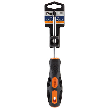 Отвертка Park Strom PH2х10см, двухкомпонентная рукоятка, крестовая
