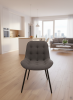 Стул "Дублин" велюр серый н.черные