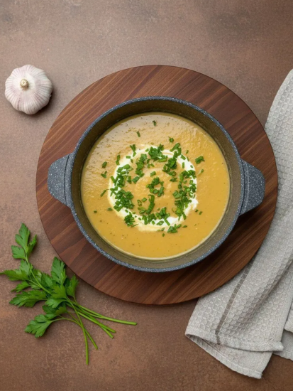 Кастрюля алюминиевая с антипригарным покрытием и стеклянной крышкой 4л серии "Алтай" 1704-07-10