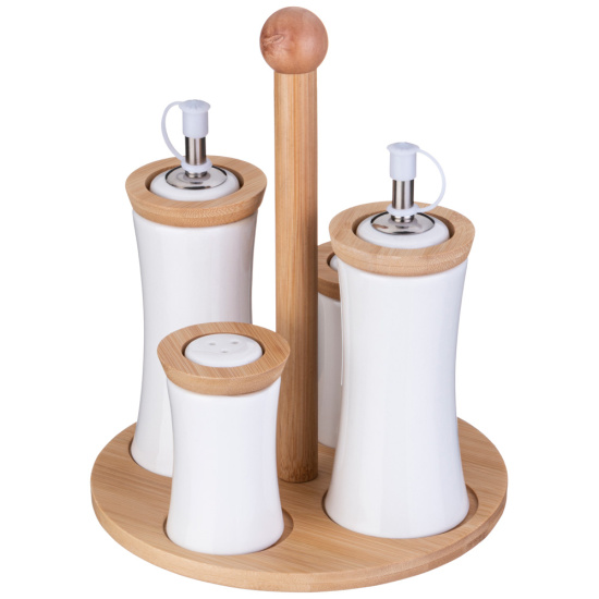 НАБОР ДЛЯ СПЕЦИЙ LEFARD "NATIVE" 4 ПР. НА ДЕРЕВ. ПОДСТАВКЕ (КОР=16НАБ.) (587-196)