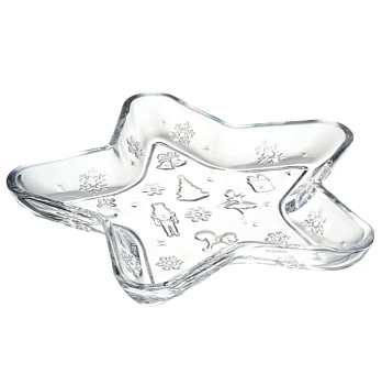 БЛЮДО СЕРВИРОВОЧНОЕ "ЩЕЛКУНЧИК" В ФОРМЕ ЗВЕЗДЫ, 21*21*2,5 СМ 355-408
